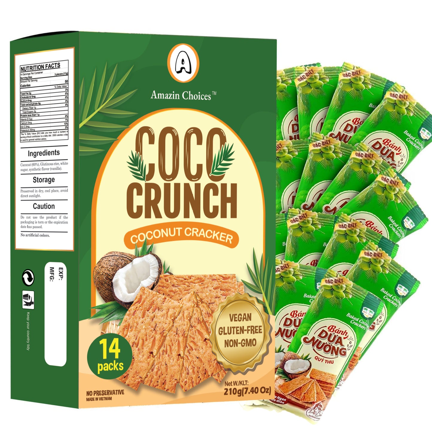 Baked Coconut Crackers