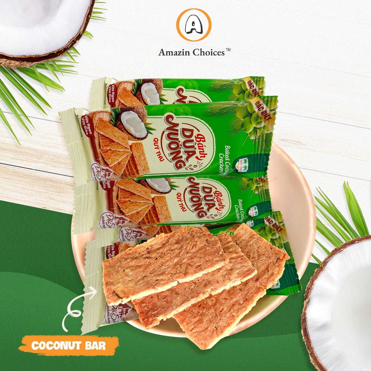 Baked Coconut Crackers
