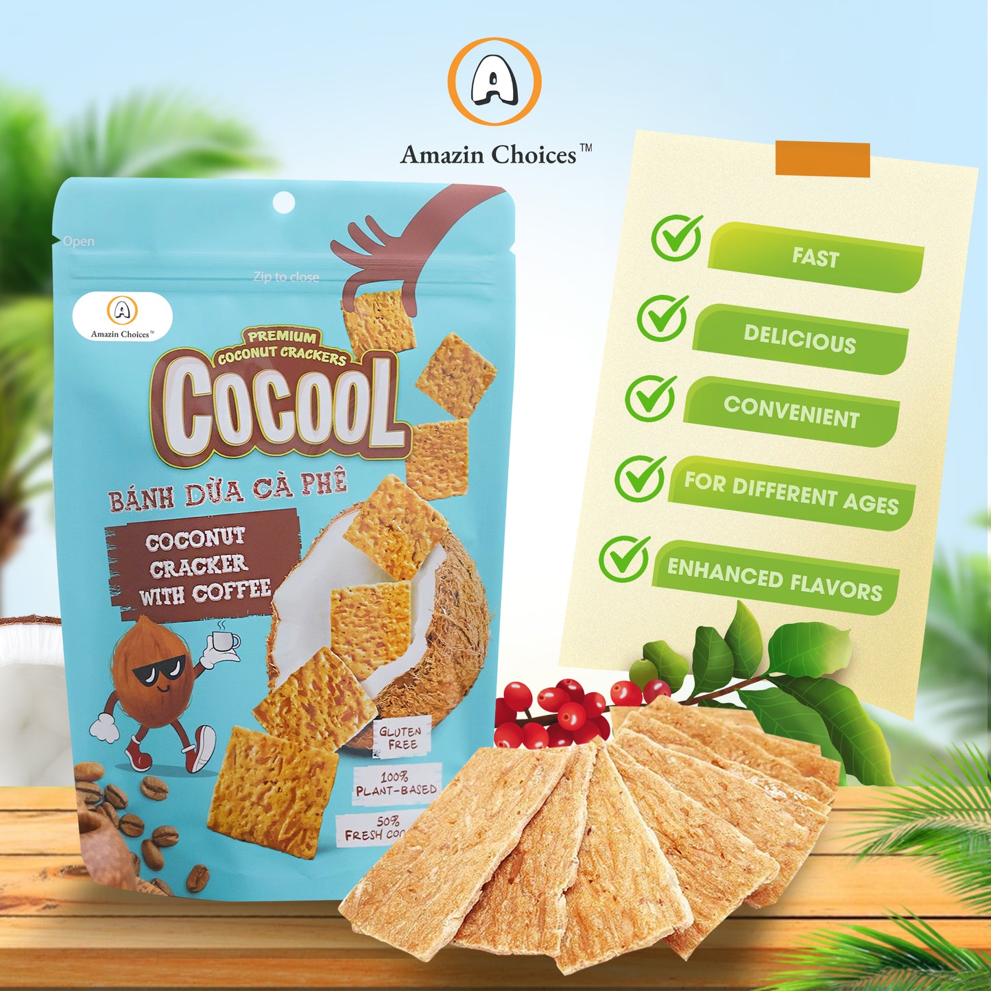 Coconut Cracker with Coffee