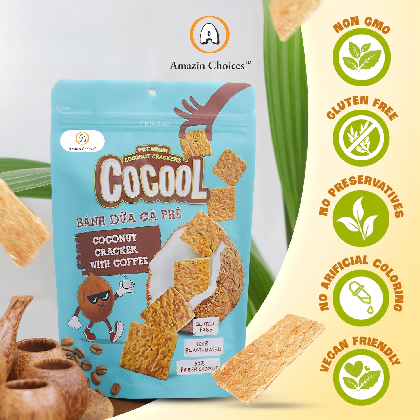 Coconut Cracker with Coffee