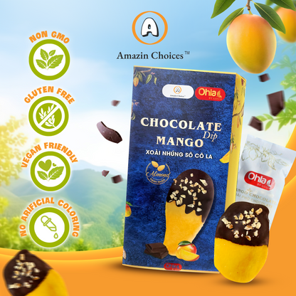Almond Chocolate-Dipped Mango