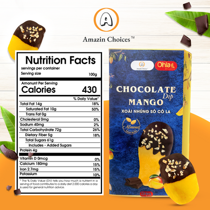 Almond Chocolate-Dipped Mango