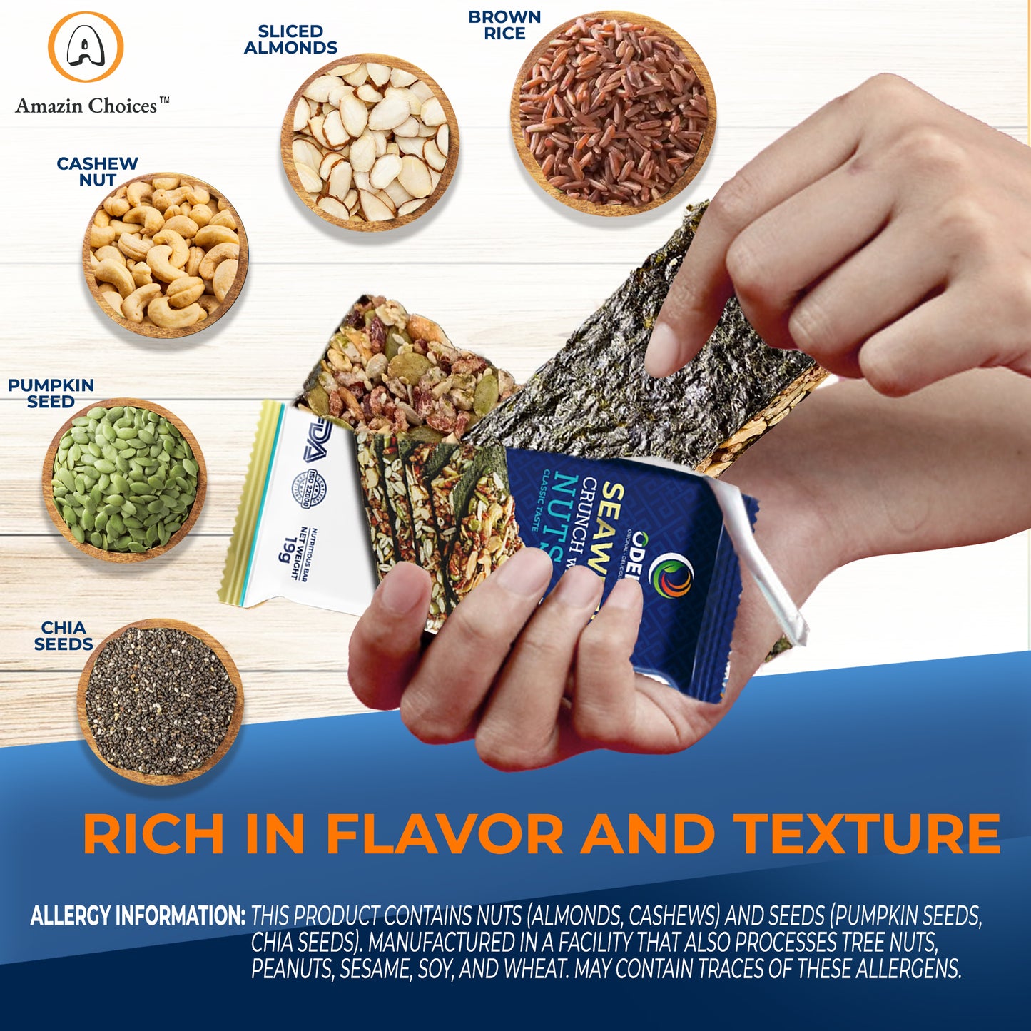 Seaweed Crunch with Nuts - Classic