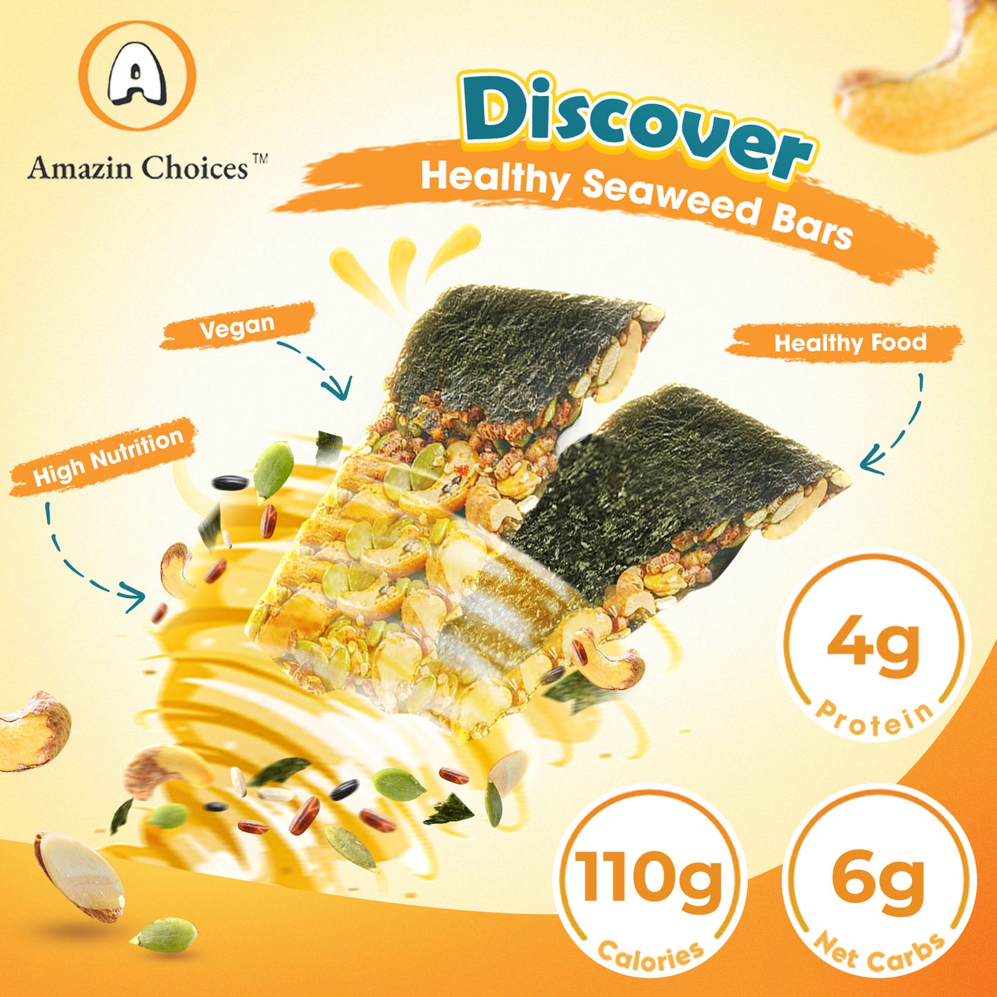 Seaweed Crunch with Nuts - Classic