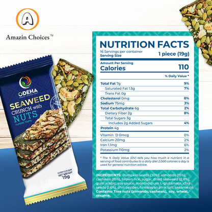 Seaweed Crunch with Nuts - Classic