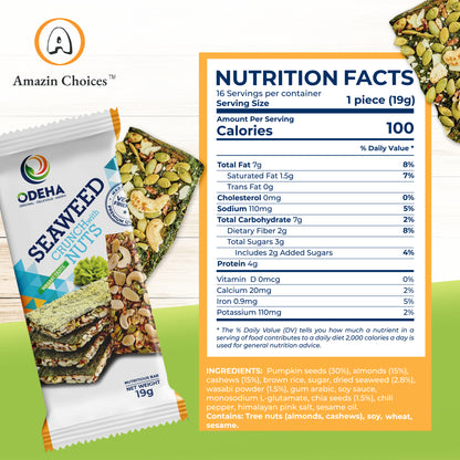 Seaweed Crunch with Nuts - Wasabi